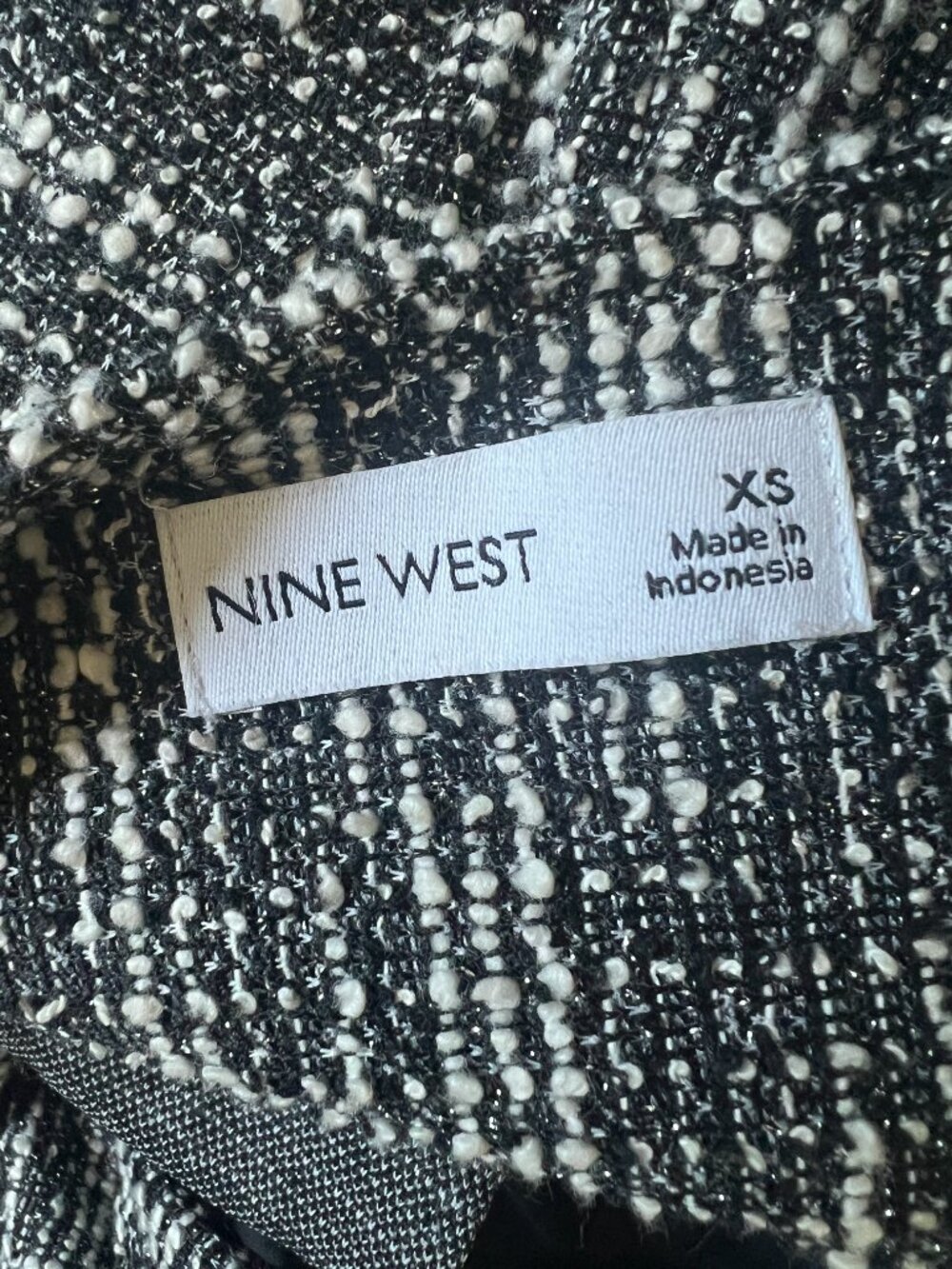 Nine West Tweed-Look Wide Leg Jumpsuit - Picture 7 of 7